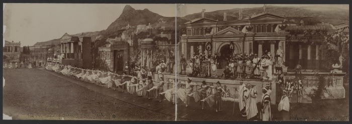 "The Fall of Pompeii" attraction, Coney Island, photograph by Benjamin J. Falk, c.1903, from the Coney Island Museum collection